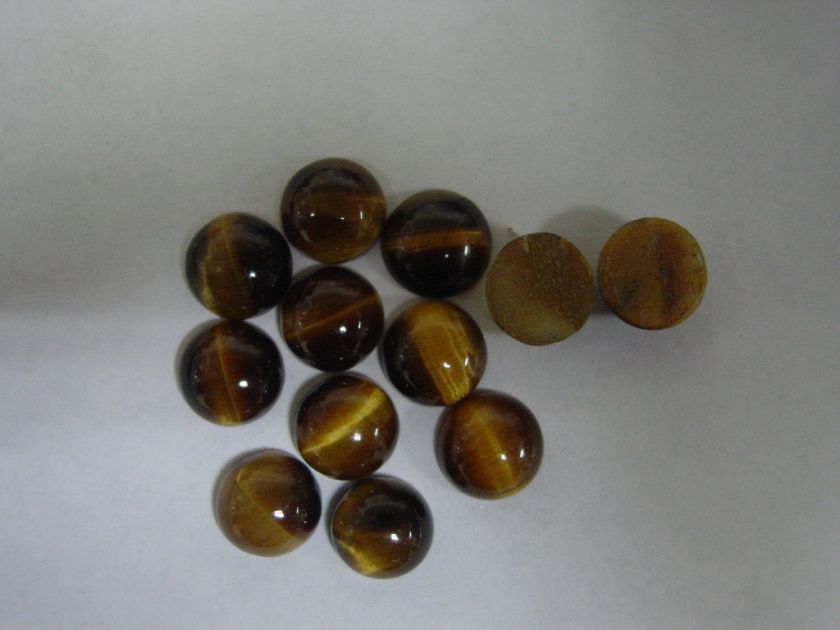 TIGER EYE CABACHON GEMSTONE 12 PIECE SET JEWELRY  