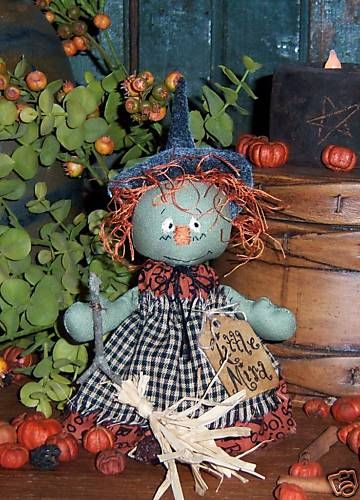 Primitive Witch Ann Halloween Annie Doll Pattern #492  