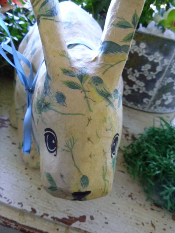 Vintage Paper Mache Easter Rabbit,Created by Dona White  