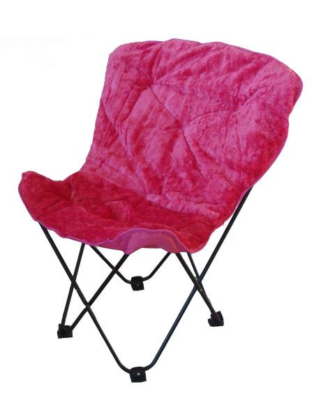 New Bright Pink Faux Fur Butterfly Chair for Only $46