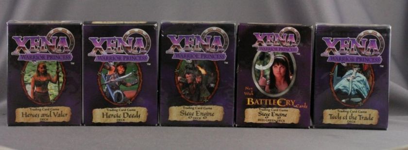Lot 5 Xena Warrior Princess Trading Card Game Decks  