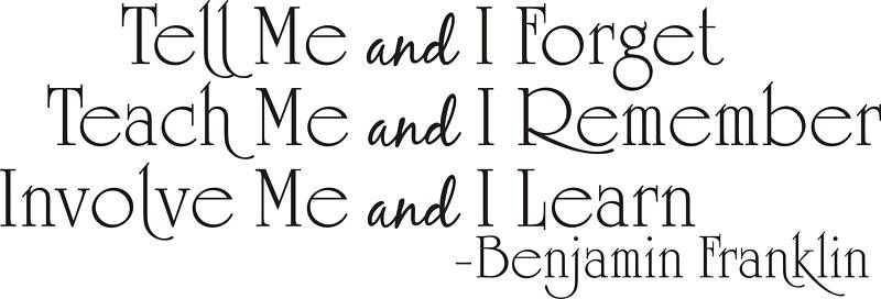 Ben Franklin quote vinyl design lettering wall decal  