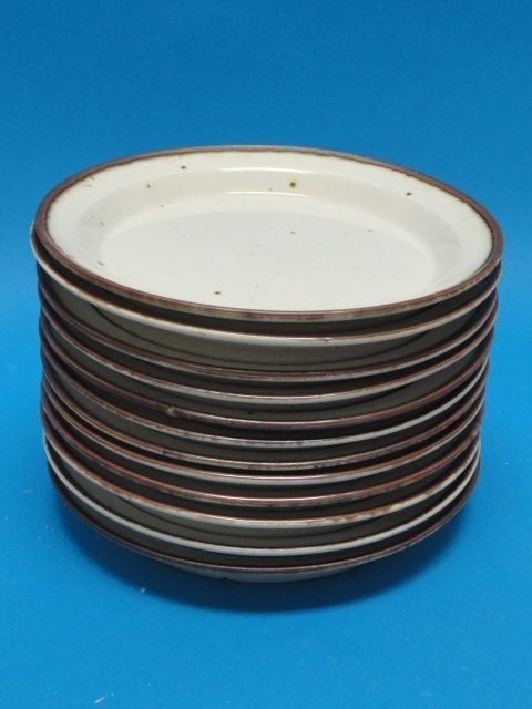 12x Dansk Designs DENMARK BROWN MIST Pottery Plates ~ 7 Dia.  