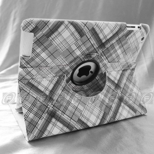 New iPad 3 360 Rotating Magnetic Leather Case Smart Cover Stand Apple 
