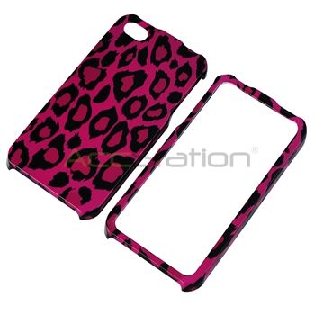   Leopard Snap on Hard CASE Cover+PRIVACY FILTER Guard for iPhone 4 G 4S