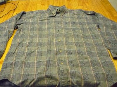 ORVIS 100% cotton long sleeve button front shirt adult size Large Tall 