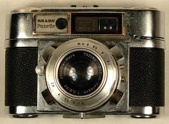 BRAUN PAXETTE GERMANY VINTAGE CAMERA 12,8/50 PRONTOR SVS  