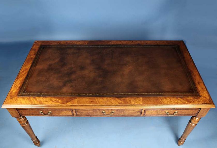 Antique Style English Walnut Writing Desk Library Table  