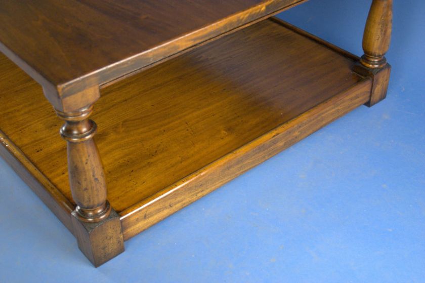 Antique Style English Solid Cherry Rustic Coffee Table  