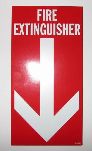 New FIRE EXTINGUISHER Magnetic Sign / Decal 10 X 5  
