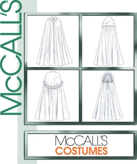 McCalls 4698 Misses Lined Cape Costume Pattern  
